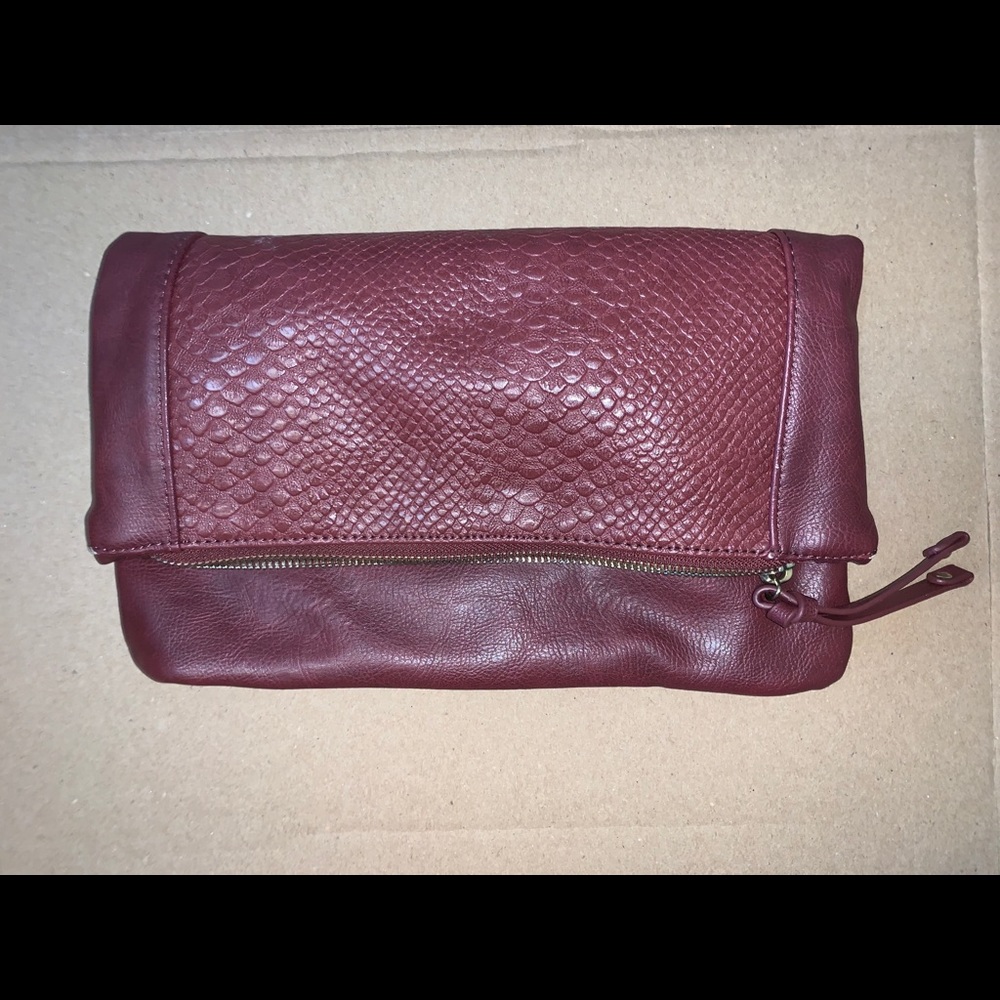Snake Skin Embossed Clutch